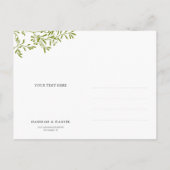 Olive Branch Save the Date Postkarte (Rückseite)