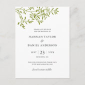 Olive Branch Save the Date Postkarte (Vorderseite)