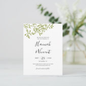 Olive Branch Save the Date Postkarte (Stehend Vorderseite)