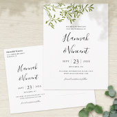 Olive Branch Save the Date Postkarte