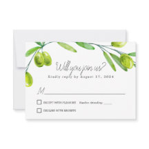 Olive Branch Script Classic Respektkarte