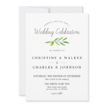 Olive Branch Script Classic Wedding