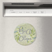 Olive Branch Script Clean Dirty Dishwasher Magnet (In Situ (Geschirrspüler))