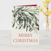 "OLIVE BRANCH" VINTAGE CHRISTMAS GREETCARD KARTE (Gelbe Blume)