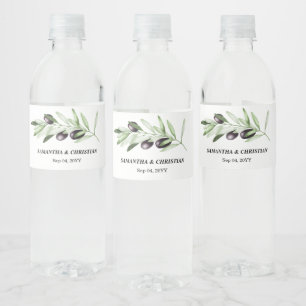 Olive Branch Wasserflaschenetikett