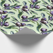 Olive Branch Watercolor Pattern Geschenkpapier (Ecke)
