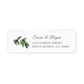 Olive Branch Wedding Address Label (Vorne)