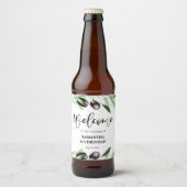 Olive Branch Wedding Beer Label Bierflaschenetikett (Vorderseite)