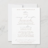 Olive Branch Wedding Details Karten (Vorderseite)