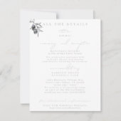 Olive Branch Wedding Details Karten (Vorderseite)