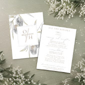 Olive Branch Wedding Details Karten