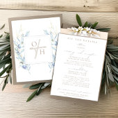 Olive Branch Wedding Details Karten
