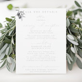 Olive Branch Wedding Details Karten