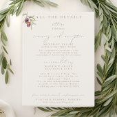Olive Branch Wedding Details Karten