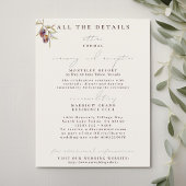 Olive Branch Wedding Details Karten