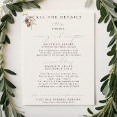 Olive Branch Wedding Details Karten
