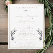Olive Branch Wedding Details Karten