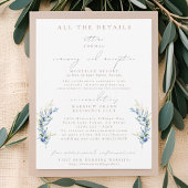Olive Branch Wedding Details Karten