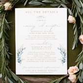 Olive Branch Wedding Details Karten