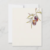 Olive Branch Wedding Details Karten (Rückseite)