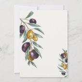 Olive Branch wedding for Family and Friends Einladung (Rückseite)