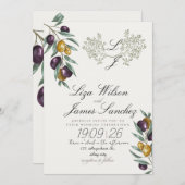 Olive Branch wedding for Family and Friends Einladung (Vorne/Hinten)
