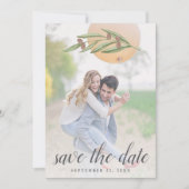 Olive Branch Wedding Foto Save the Date (Vorderseite)