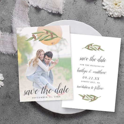 Olive Branch Wedding Foto Save the Date
