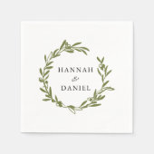 Olive Branch Wedding Napkins Serviette (Vorderseite)