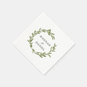 Olive Branch Wedding Napkins Serviette (Ecke)