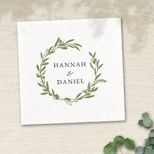 Olive Branch Wedding Napkins Serviette