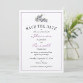 Olive Branch Wedding Save the Date Card Einladung (Stehend Vorderseite)