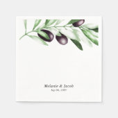 Olive Branch Wedding Serviette (Vorderseite)