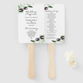 Olive Branch Wedding Set von Fans Fächer (Vorne und Hinten)