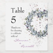 Olive Branch Wedding Tischnummer Wine Labels Weinetikett (Einzelnes Label)