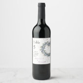 Olive Branch Wedding Tischnummer Wine Labels Weinetikett (Vorderseite)