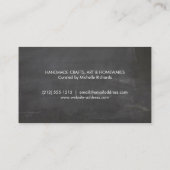 Olive Branch Wreath Logo auf der Chalkboard-Rückse Visitenkarte (Rückseite)