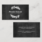 Olive Branch Wreath Logo auf Schwarzwald Visitenkarte (Vorne/Hinten)