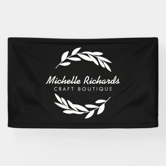 Olive Branch Wreath Logo Banner (Horizontal)
