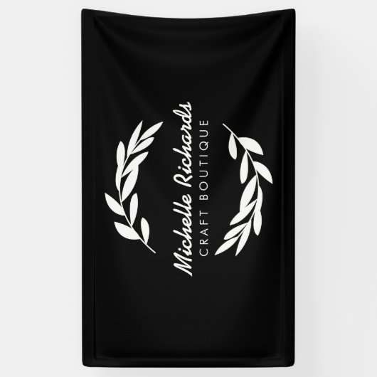 Olive Branch Wreath Logo Banner (Vertikal)