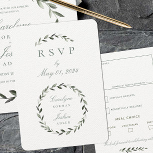 Olive Branch Wreath UAWG RSVP Karte