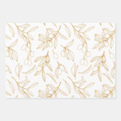 Olive Branches Assorted Wrapping Paper Geschenkpapier Set (Vorderseite 3)