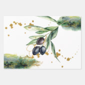 Olive Branches Assorted Wrapping Paper Geschenkpapier Set (Vorderseite 2)