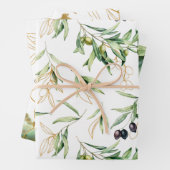 Olive Branches Assorted Wrapping Paper Geschenkpapier Set (Beispiel)