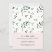 Olive Branches | Einfache Hochzeit in Rosa Save The Date (Vorderseite)