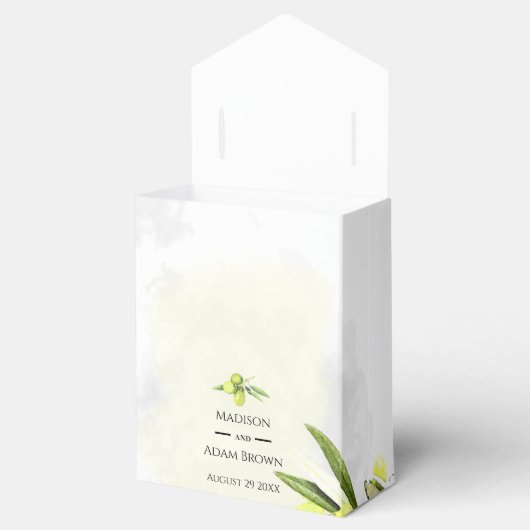 Olive Branches Hochzeitsfeiern Geschenkschachtel (Geöffnet)