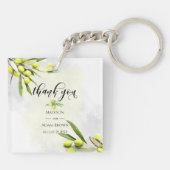 Olive Branches Hochzeitsfeiern Schlüsselanhänger (Rückseite)
