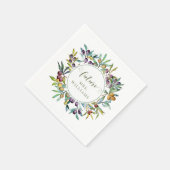 Olive Branches Italian Future Mrs Bridal Shower Serviette (Ecke)
