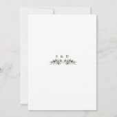Olive Branches Wreath Wedding Einladung (Rückseite)
