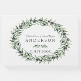 Olive Branches Wreath Wedding Gästebuch